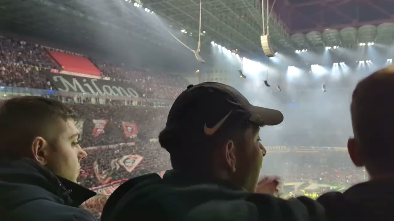 Milan vs Napoli UCL curva sud 