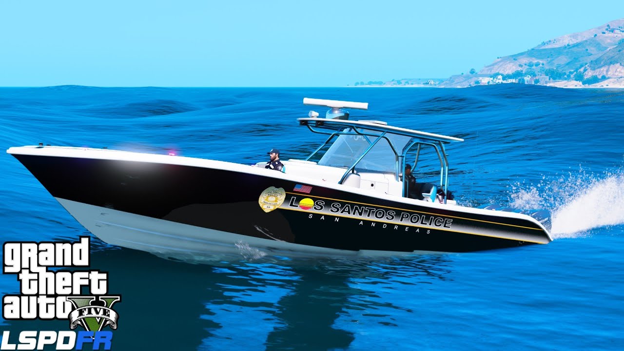 New Police Boat Chasing Drug Dealers In GTA 5
