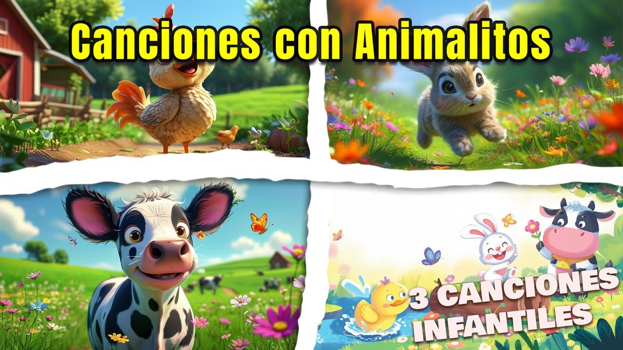 La Fiesta Sonora de los Animalitos 🎉🦁 | Tres Canciones Infantiles para Bailar y Reír