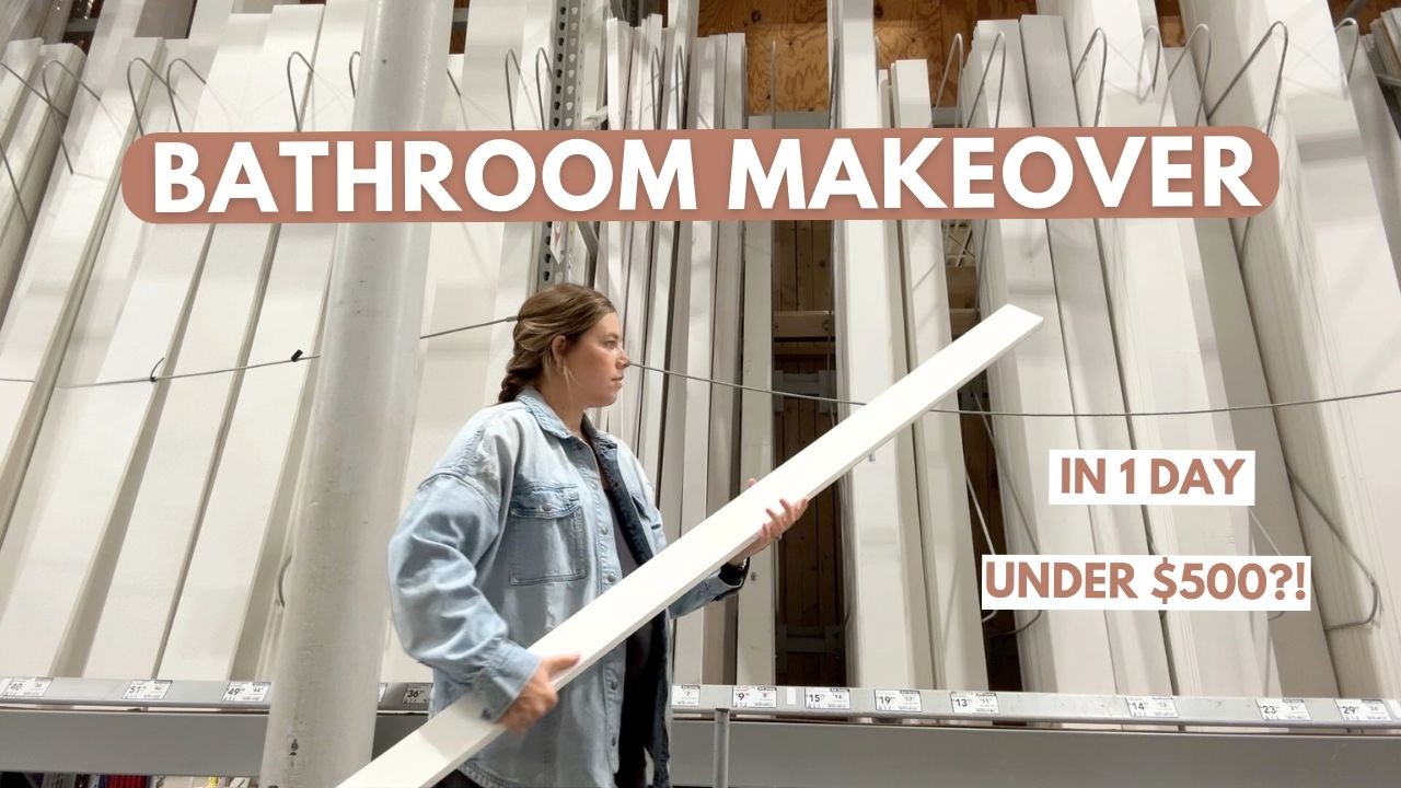 EXTREME Bathroom Makeover on a Budget | $500 Bathroom Remodel