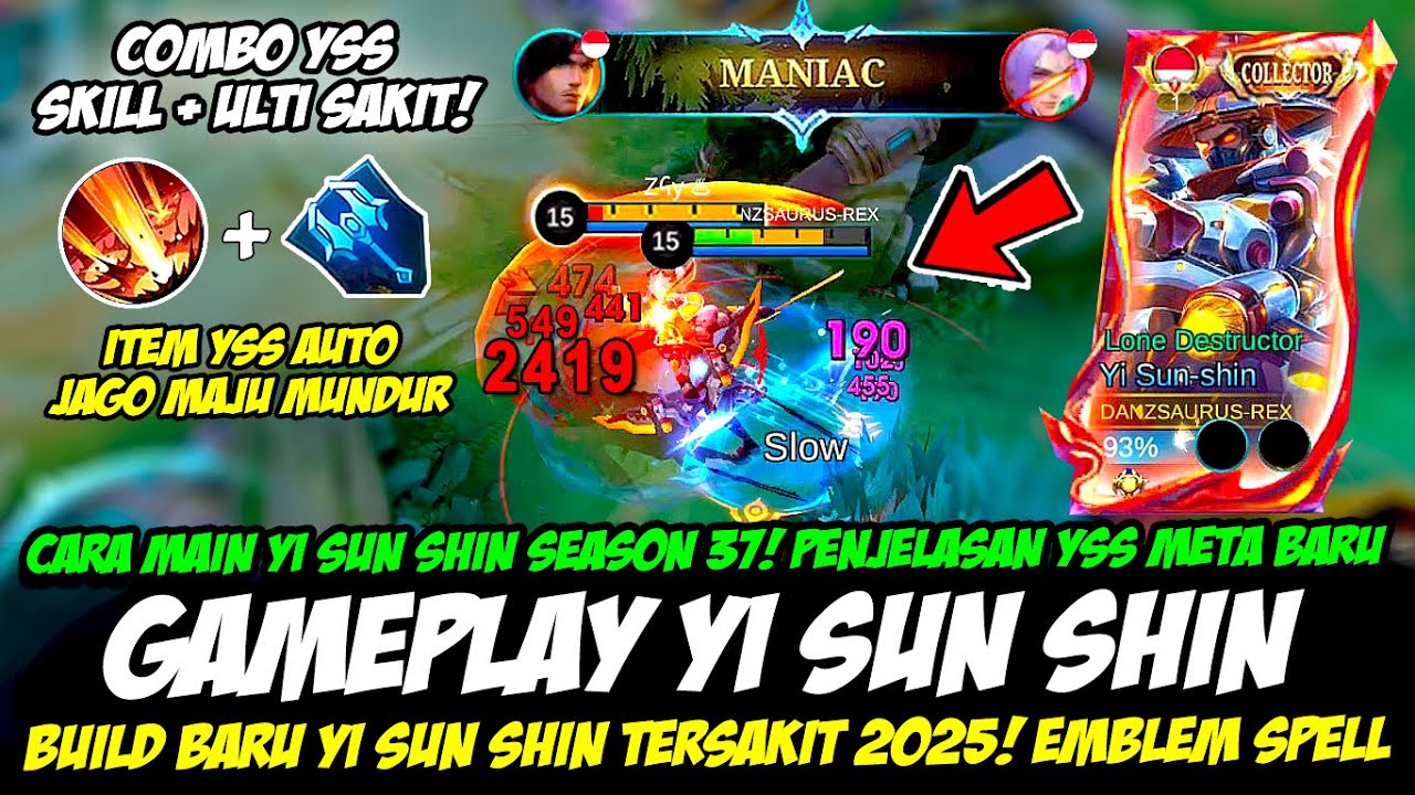 CARA MAIN YI SUN SHIN SEASON 37 + PENJELASAN YSS META❗BUILD YSS TERSAKIT❗GAMEPLAY YSS TOP GLOBAL