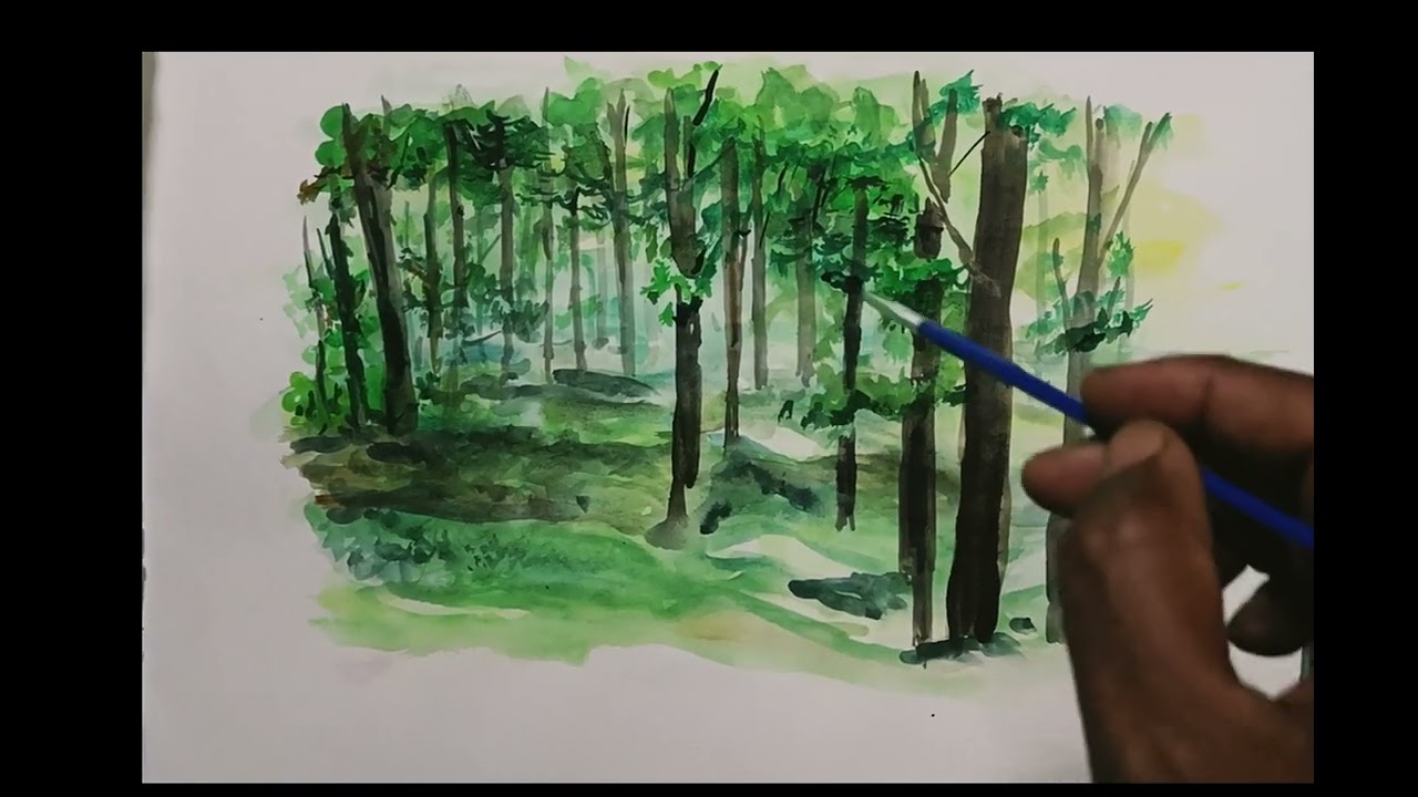 പച്ചപ്പിന്റെ ഭംഗി painting jmjoju