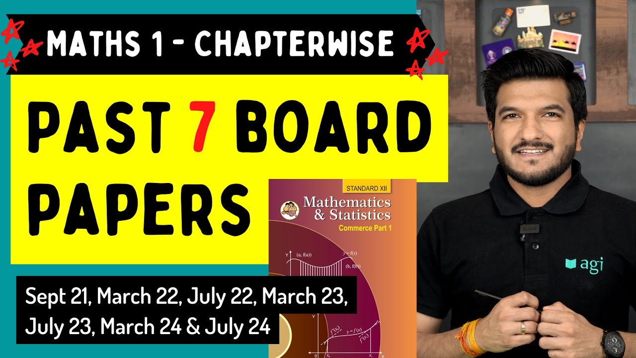 Maths 1 Past 7 Board Paper Solutions HSC 12th Commerce Maharevision 2025 Board Exam 2025 by Akash