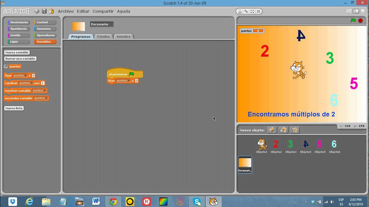 Juego de Matemáticas en Scratch