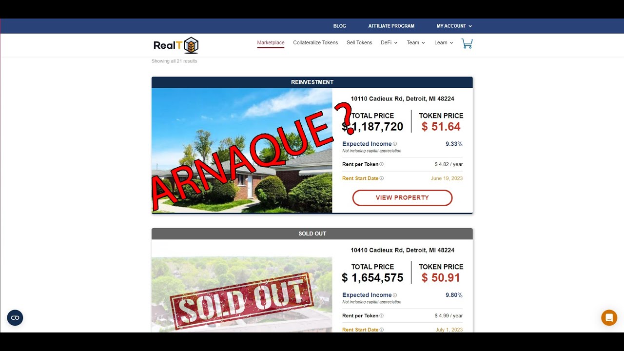 RealT, c'est quoi ? Une arnaque ?? Vid&eacute;o &agrave; voir avant d'investir !