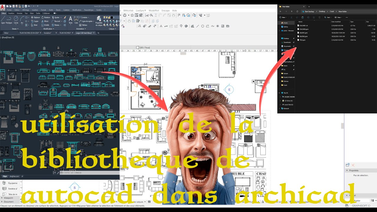UTILISER LA BIBLIOTHÈQUE DE AUTOCAD DANS ARCHICAD