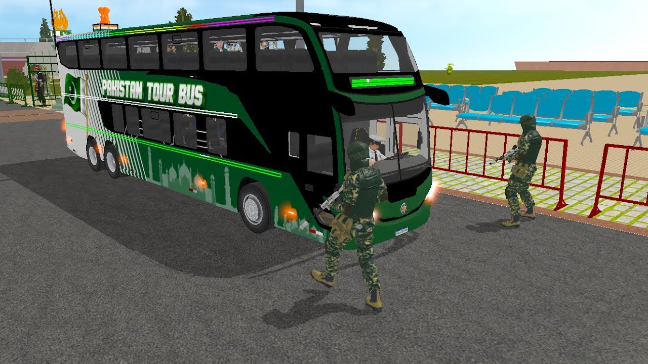 ￼ American bus driving gaming video 4K trading video