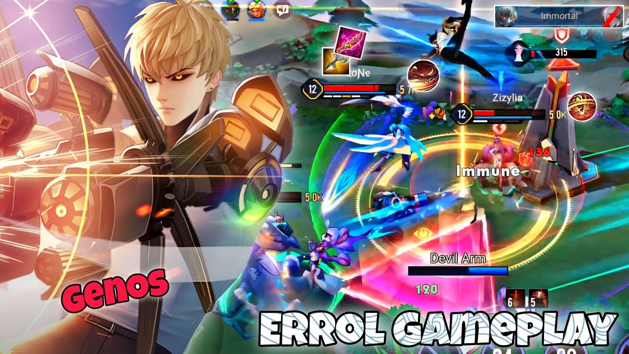 Errol / Genos Slayer Lane Pro Gameplay | New Best Build | Arena of Valor Li&ecirc;n Qu&acirc;n mobile CoT