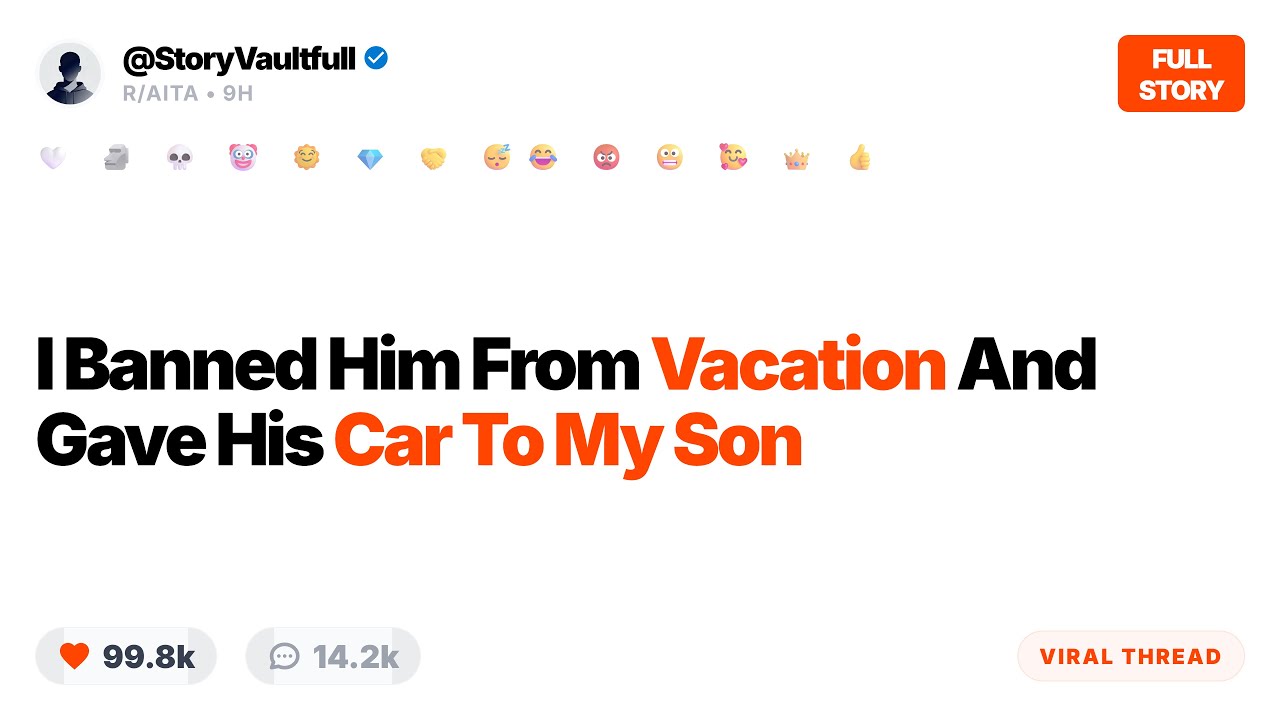I Banned My Stepson From Vacation And Gave His Car To My Son