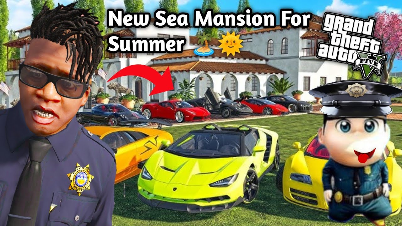 GTA 5: Franklin Making His Own House For Summer Vacation 🥵Shinchan Going Without Permit❌ Ps Gamester