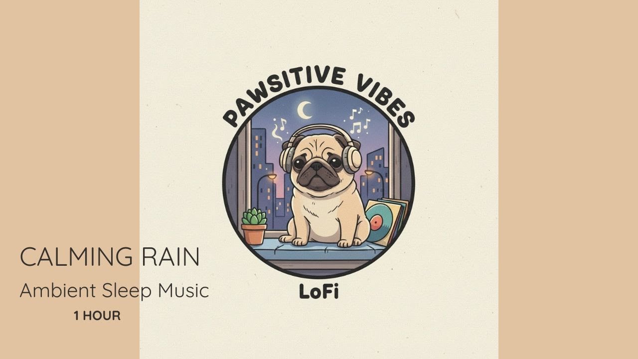 Calming Rain & Ambient Music for Dogs 🌧️ Anxiety Relief & Deep Sleep (1 Hour)