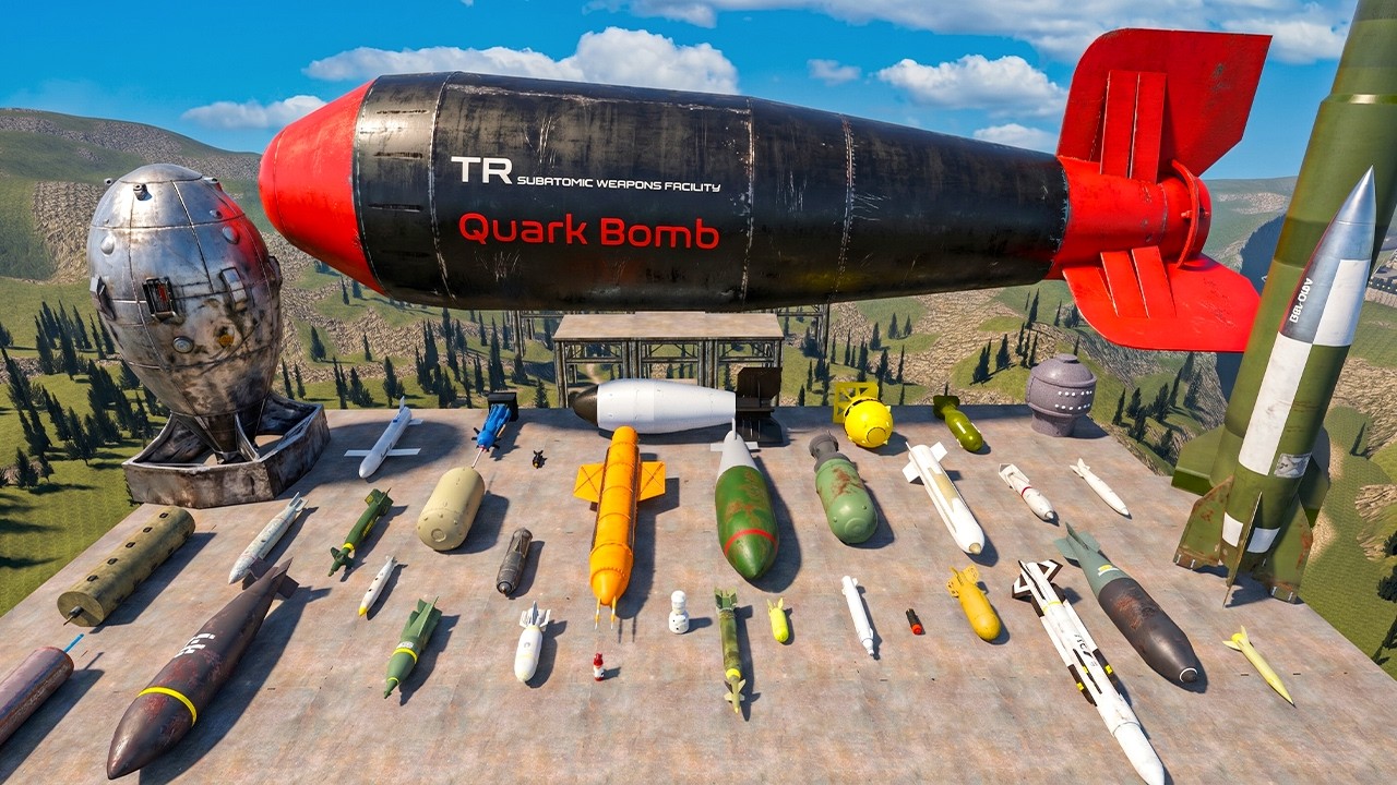 Throwing ALL Dangerous Nuclear Bombs in GMod!