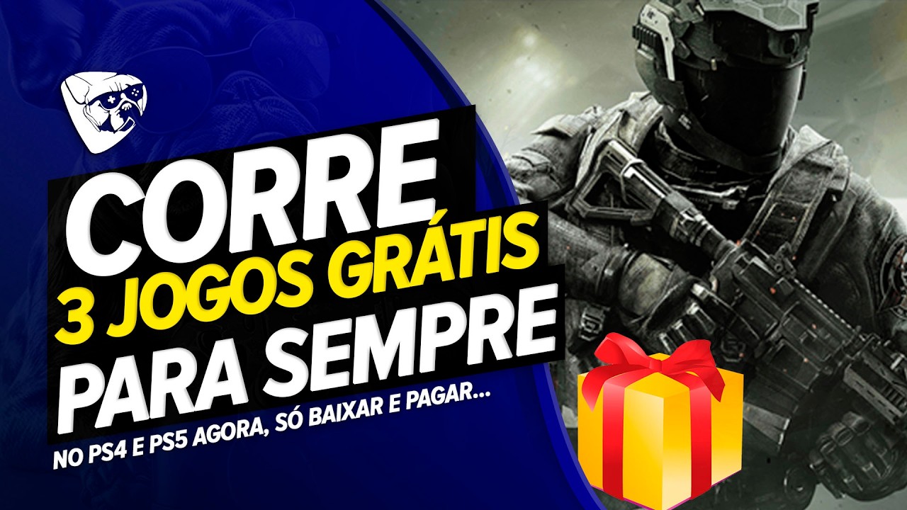 CORRE! 3 JOGOS GR&Aacute;TIS No PS4 e PS5 AGORA! S&Oacute; BAIXAR e JOGAR SEM PS PLUS