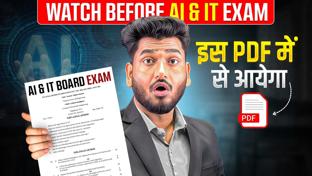 Class 10th AI  & IT Exam 2026 😱 Most Important Questions PDF | Watch Before Exam