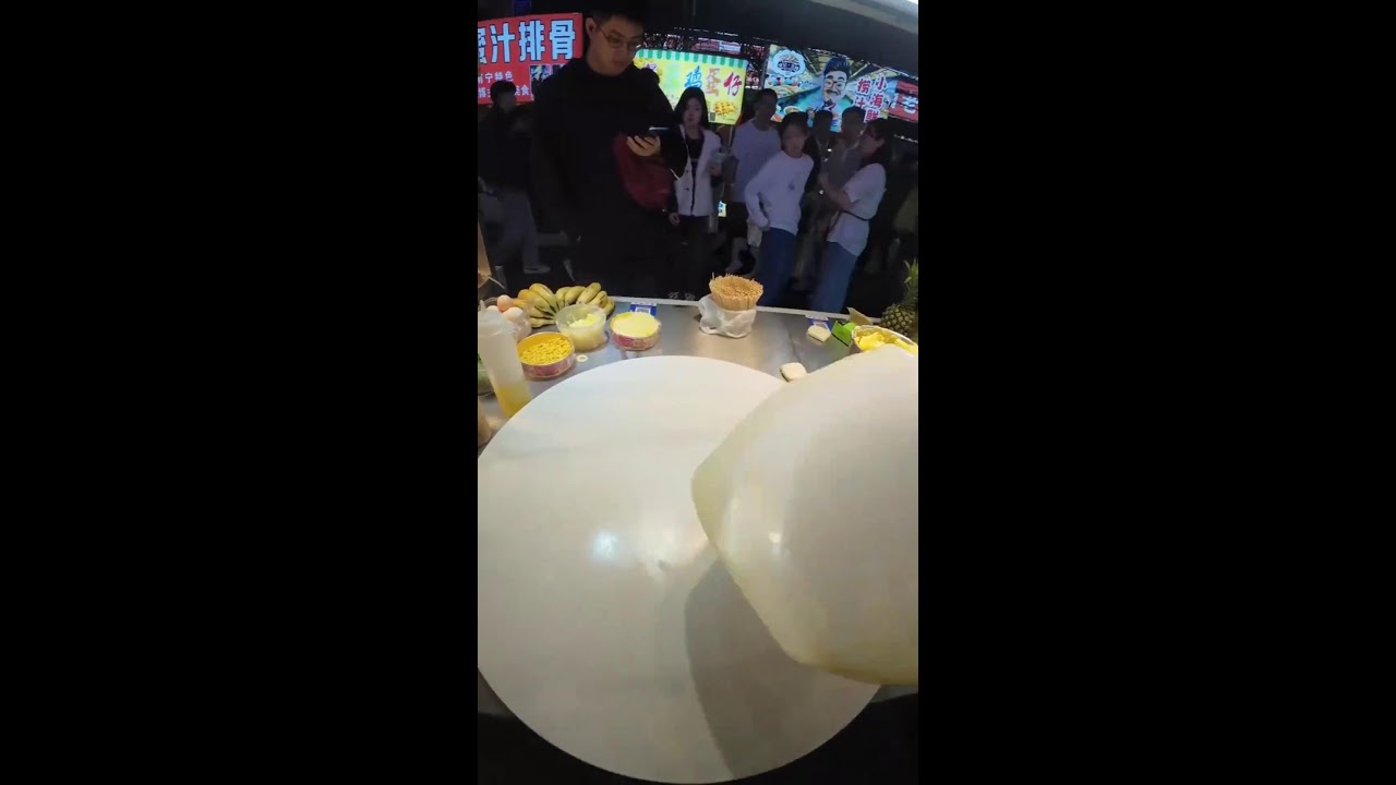 Street Food POV | Real-Time Flying Pancake Prep with Egg & Onion | Ambient Sounds Only