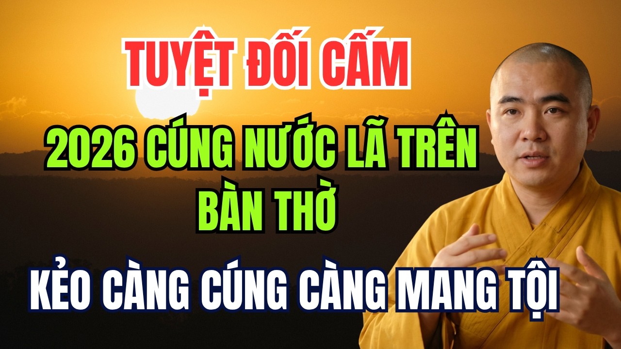 2026 tuyệt đối cấm cúng nước lã trên bàn thờ, kẻo càng cúng càng mang tội