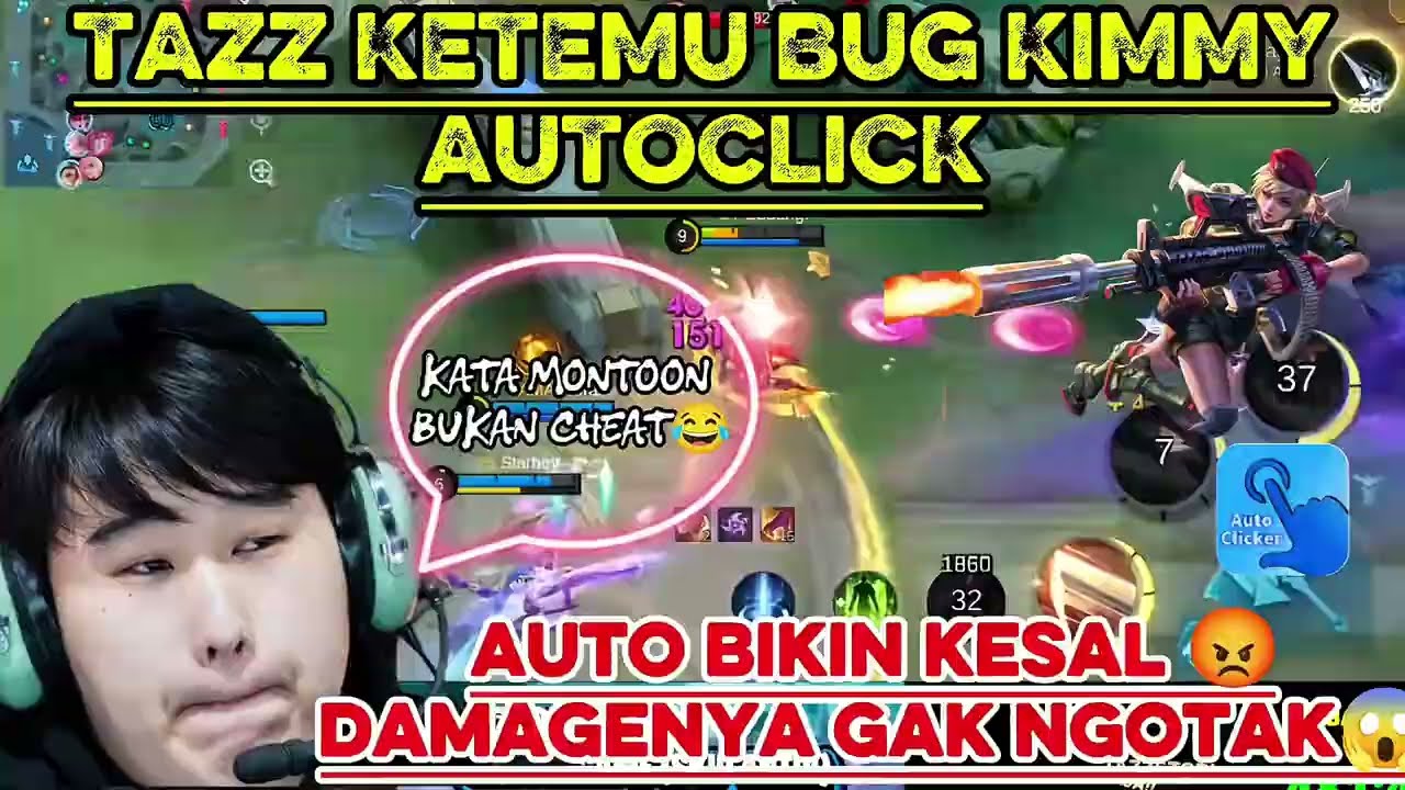 TAZZ KETEMU BUG KIMMY AUTOCLICK #mobilelegends  #mlbb  #evostazz #gaming 
