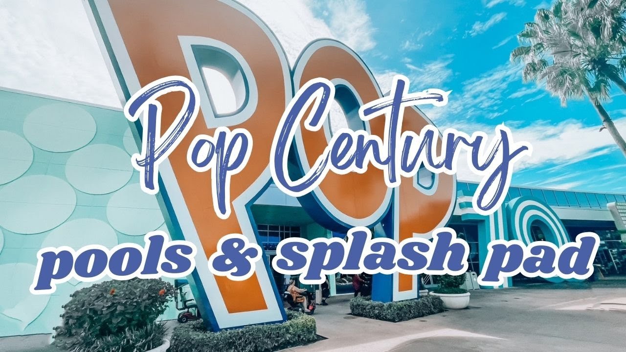 День у бассейна в курортном комплексе Disney Pop Century Resort | Все 3 бассейна + водная площадк...