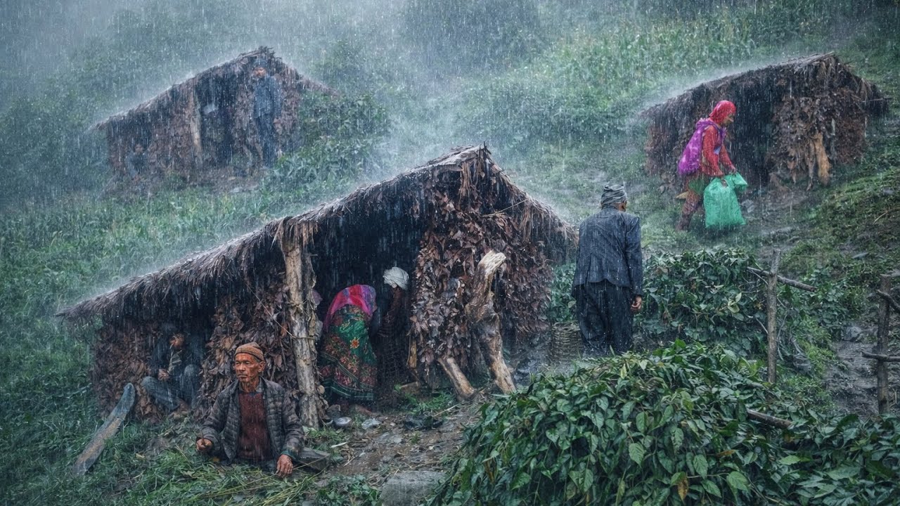Surviving the Rainy Season in the Mountains of Nepal | Peaceful Village Life Documentary