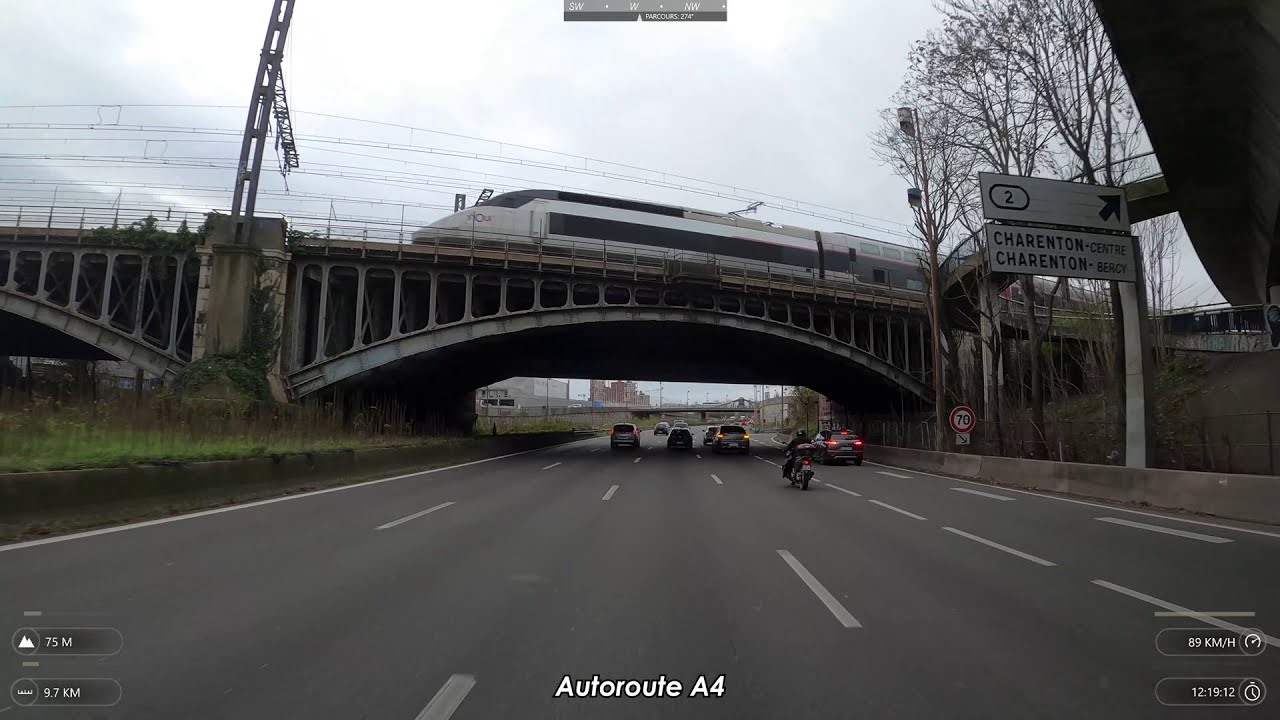 SETRA S516 - Ballade sur l'A4 et convoi de mariage (Bry s/Marne - Paris Bercy)