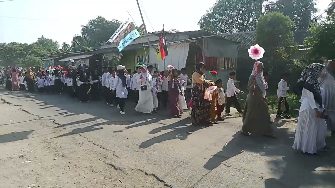 Pawai maulid nabi Muhammad PAUD dan SD Diwilayah cangkring 