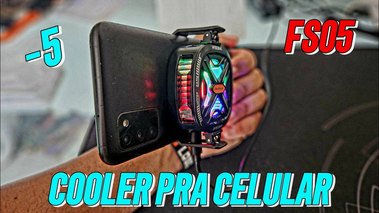 COOLER FS05 PARA CELULAR FUNCIONA MESMO ? #cooler #celular #fs05