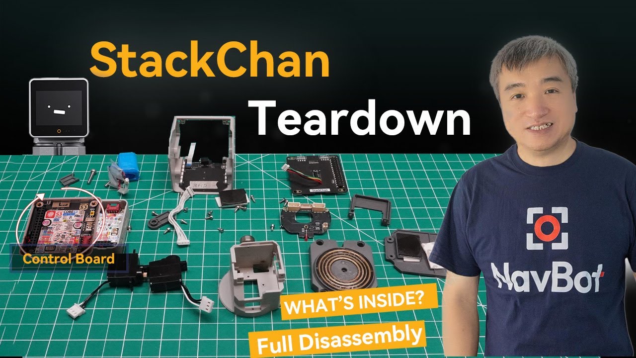 Что внутри StackChan? Разборка (M5Stack CoreS3), ESP32‑S3, сервомотор и т.д.