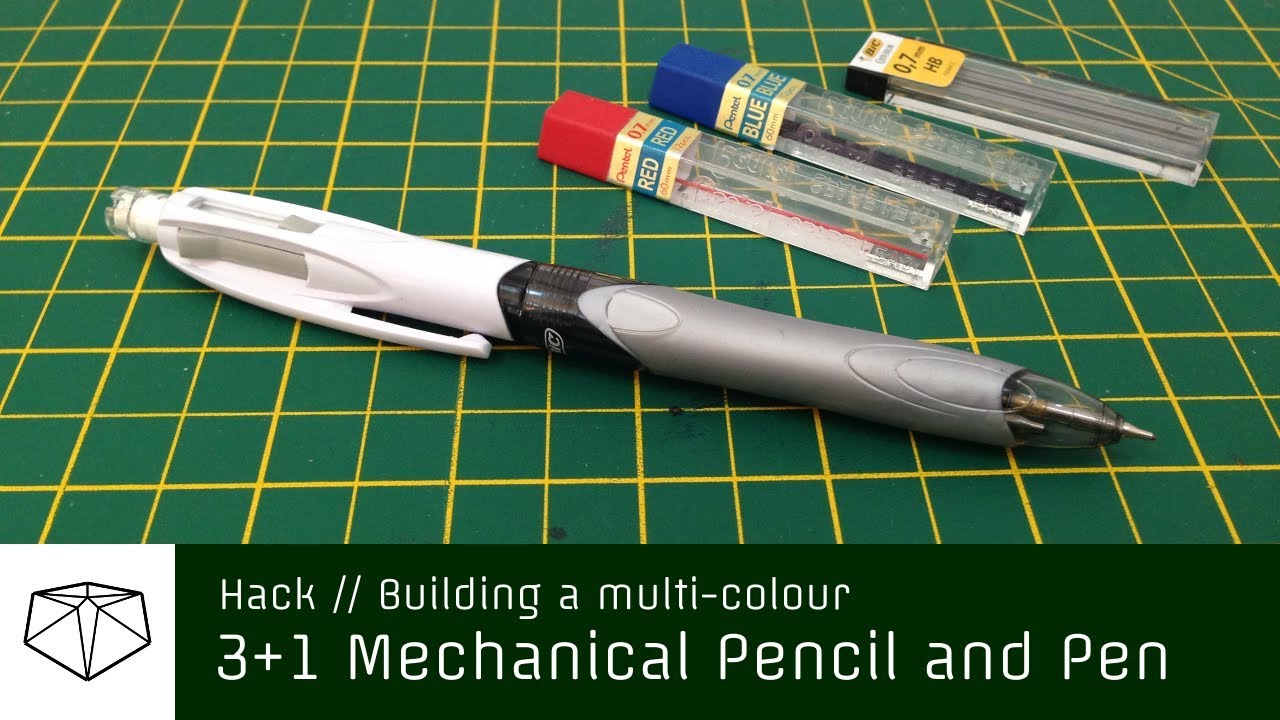 Building a 3+1 multi-colour mechanical pencil //Hack