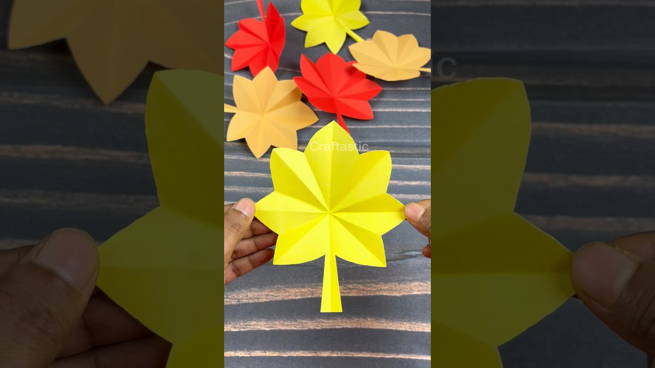 How To Cut Maple Leaf🍁 for Autumn Decoration #shorts #ytshorts #diy #craftastic #paper crafts