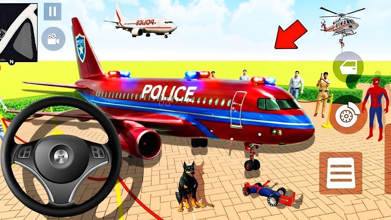 😘Indian Thift Auto Simulator🤩Indian Showroom Purchase🥰Modified Lexriy  police airoplane And Bike😘Gme