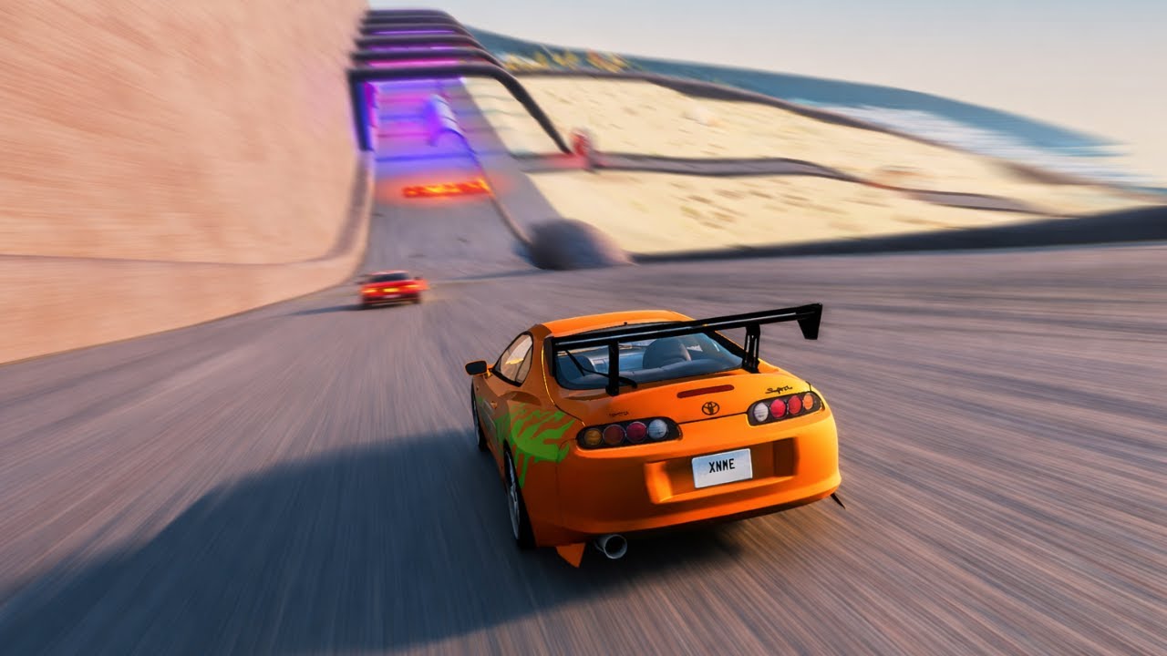 FULL THROTTLE CHAOS!🚀Insane Long Downhill Speed & CRASHES | BeamNG.Drive |