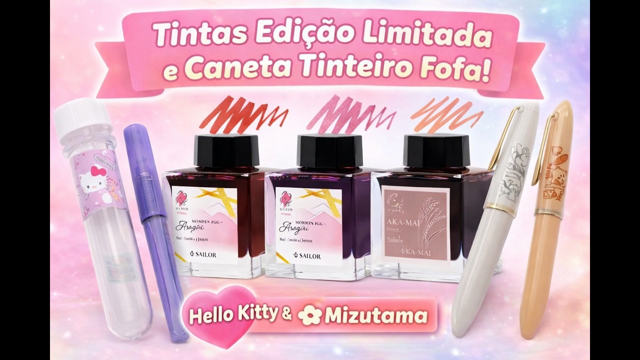 Sailor 5º Aniversário x Sailor Manyo | Review das tinteiros edição limitada Mizutama