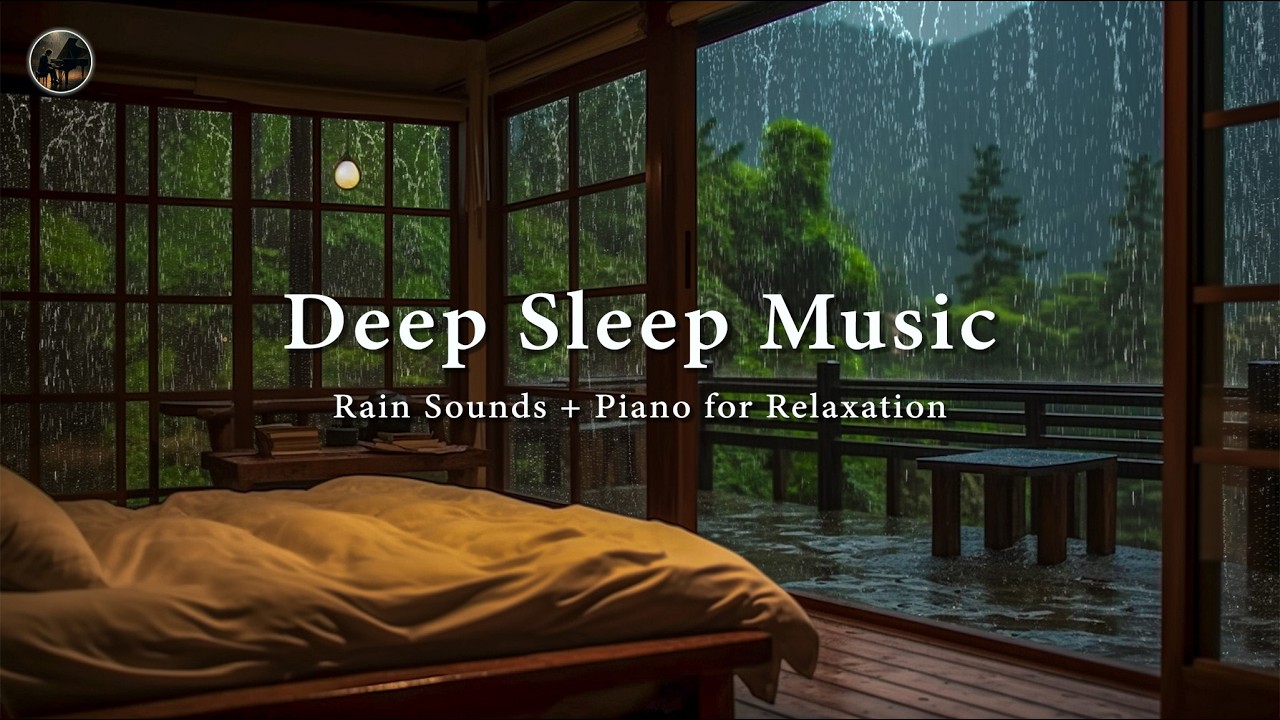 Soft Piano Music for Deep Sleep 🎶 Soft Rain with Piano Music for Stress and Anxiety Relief