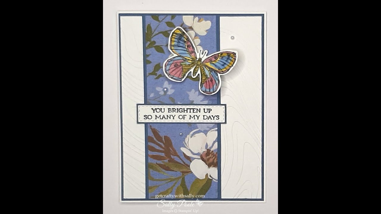 Stampin' Up! Sketched Butterflies with Wildly Flowering DSP