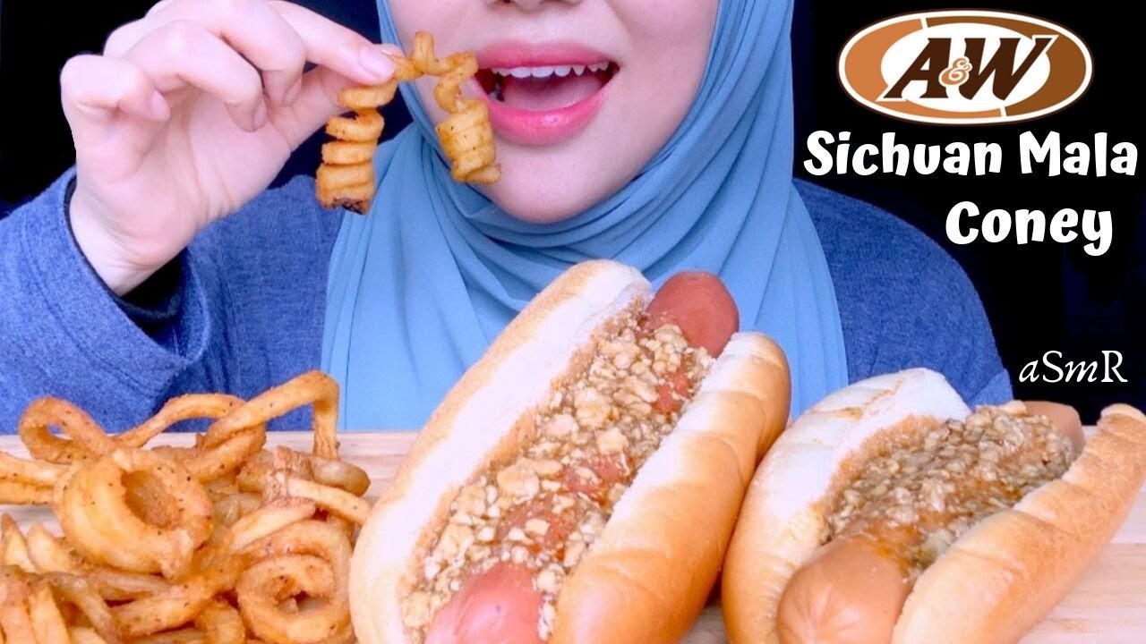 ASMR | A&W SICHUAN MALA Coney | Eating Sounds | No Talking