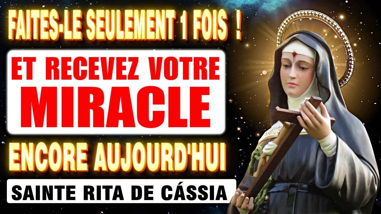 💖PRIÈRE TRÈS PUISSANTE À SAINTE RITA DE CÁSSIA - FAITES-LE ET VOUS VERREZ LE MIRACLE SE PRODUIRE🛑