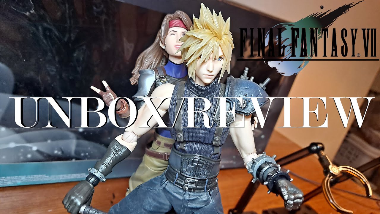 CLOUD STRIFE & JESSIE MOTORCYCLE PLAY ARTS KAI FIGURE UNBOXING/REVIEW!