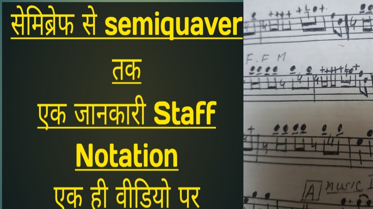 semibreve to semiquaver Staff Notation