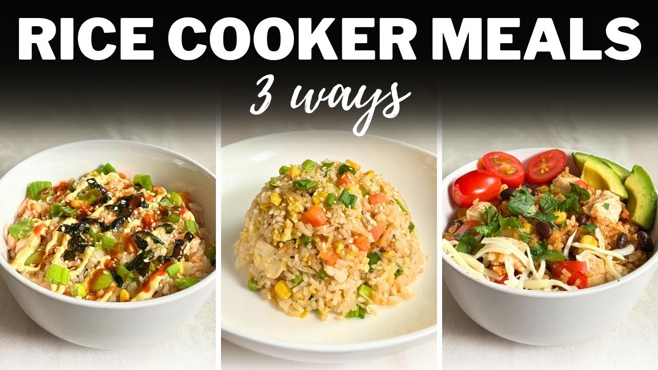 RICE COOKER MEALS » 3 Easy & Healthy One-Pot Recipes | Dump & Go Meal Prep