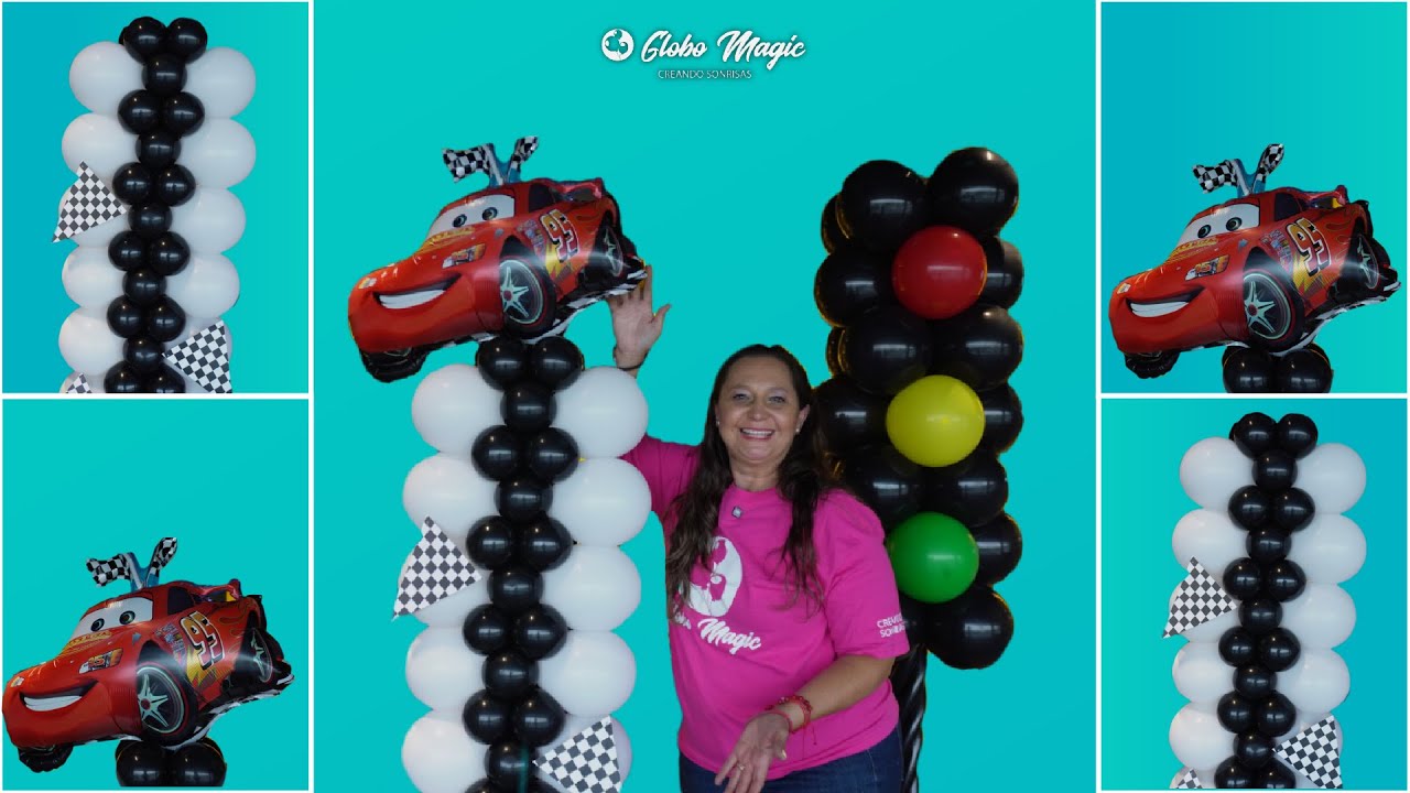 Tutorial - 📍Cómo hacer un pilar de globos estilo semáforo – Paso a paso🎈🚦