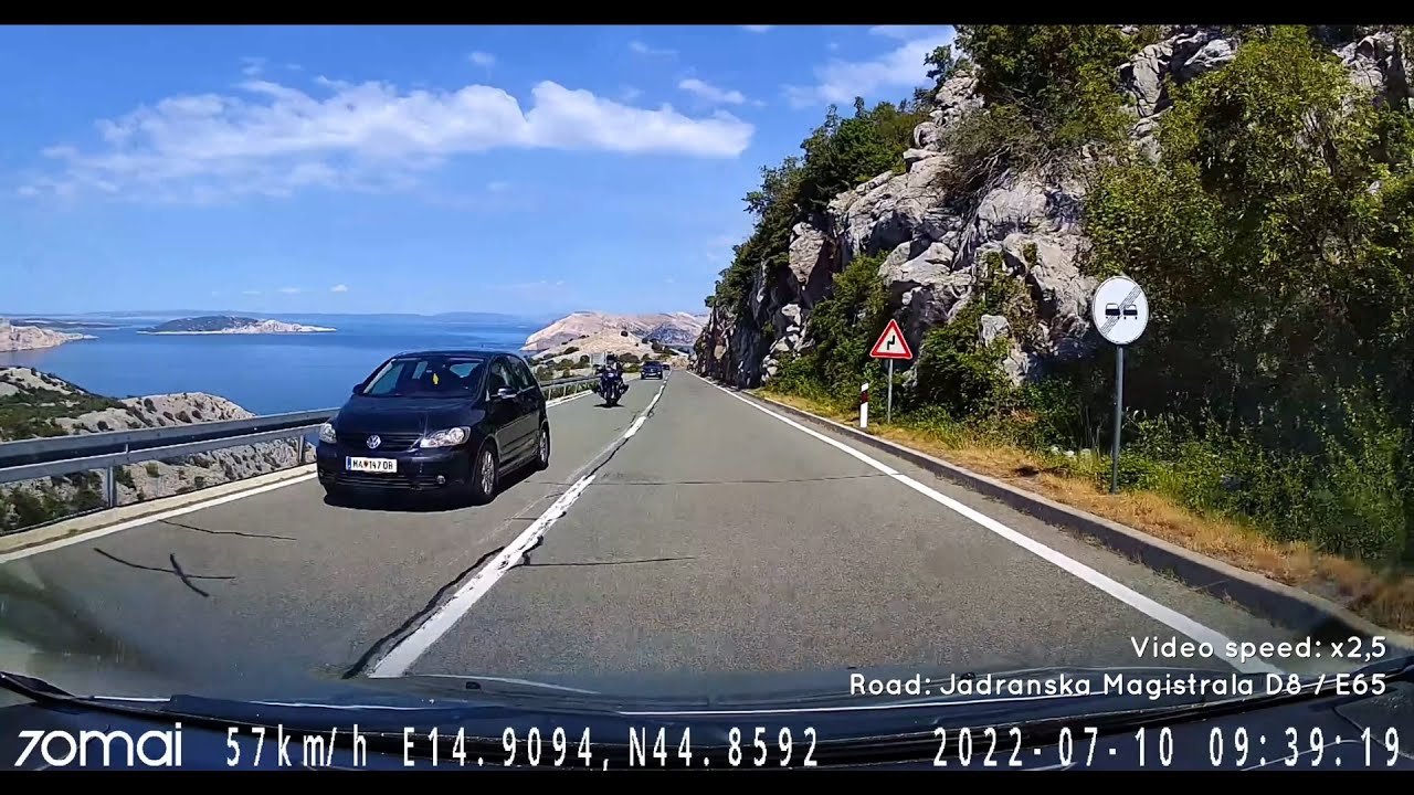 Driving the Road: Lukovo - Senj (Croatia 🇭🇷 - Kvarner - Jadranska Magistrala D8 Road)