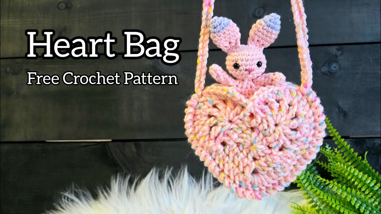 Heart Bag for Valentines Day: Free Crochet Pattern Tutorial