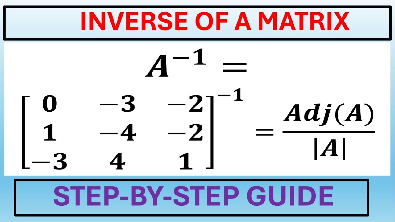 Inverse of a 3x3 Matrix Simplified For You!
