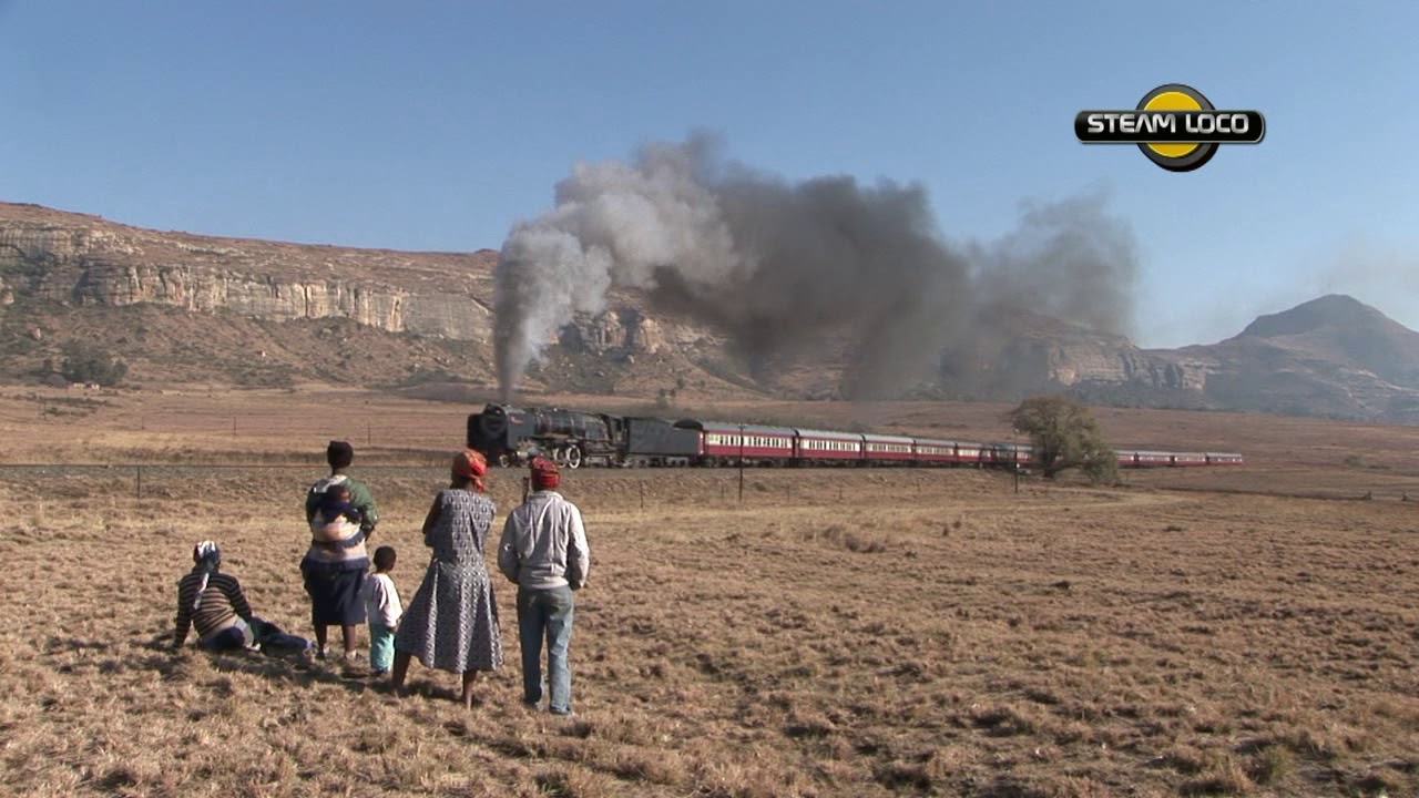 Bombela 25NC steam locomotive train at the Eastern Free State , South Africa