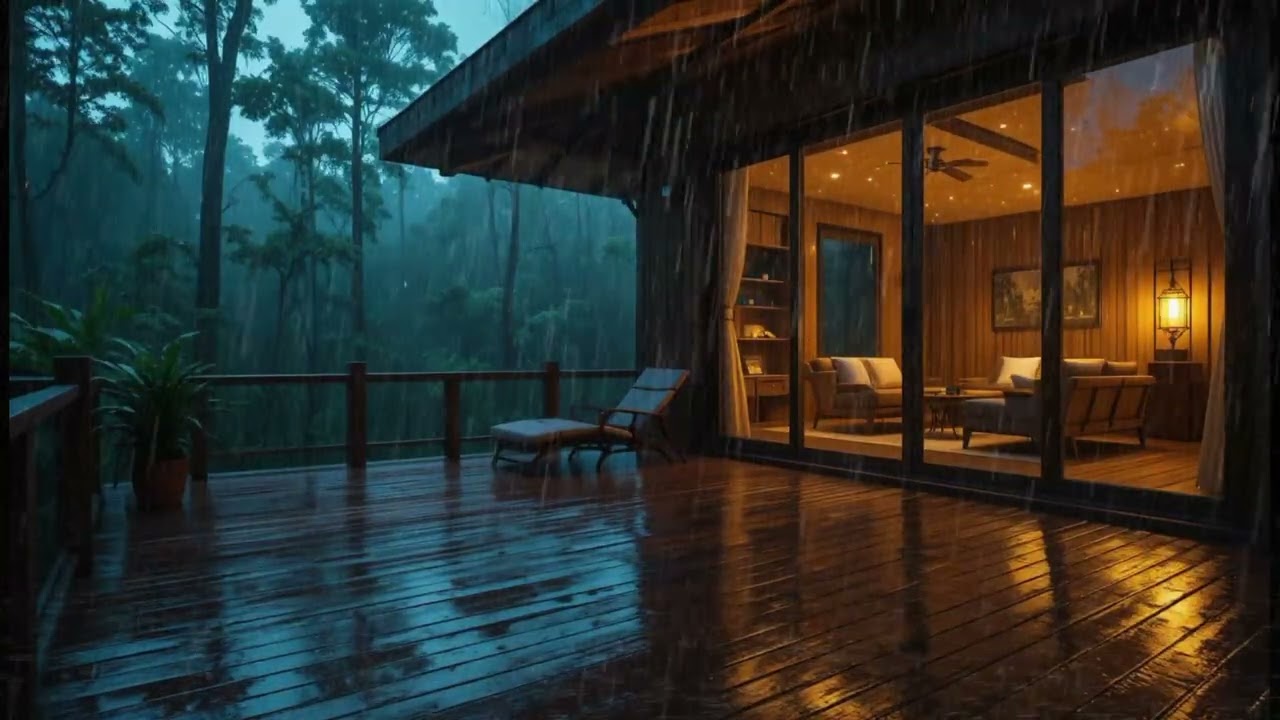 Natural Rain Sounds With Relaxing Piano for Sleep Therapy, Smooth Rain Ambience for Deep Relaxation