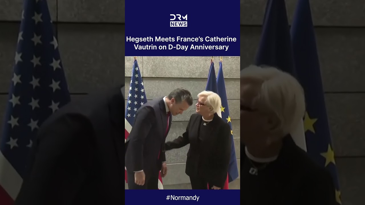 Pete Hegseth Meets French Defense Chief in Normandy on 82nd D-Day Anniversary | DRM News | AH1C