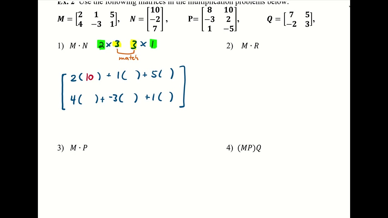 Alg 2 2.2 Matrix Multiplication
