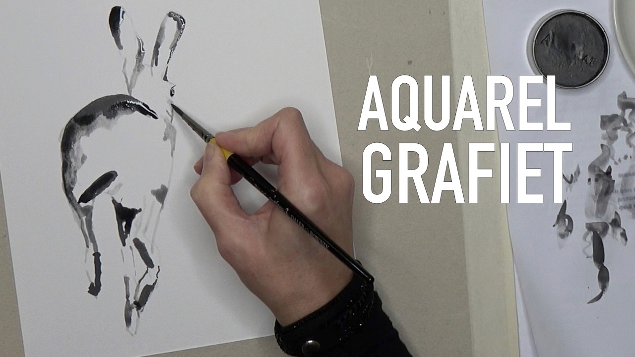 Aquarel grafiet op papier⎪ATELIER VLOG ⎪Beika ART