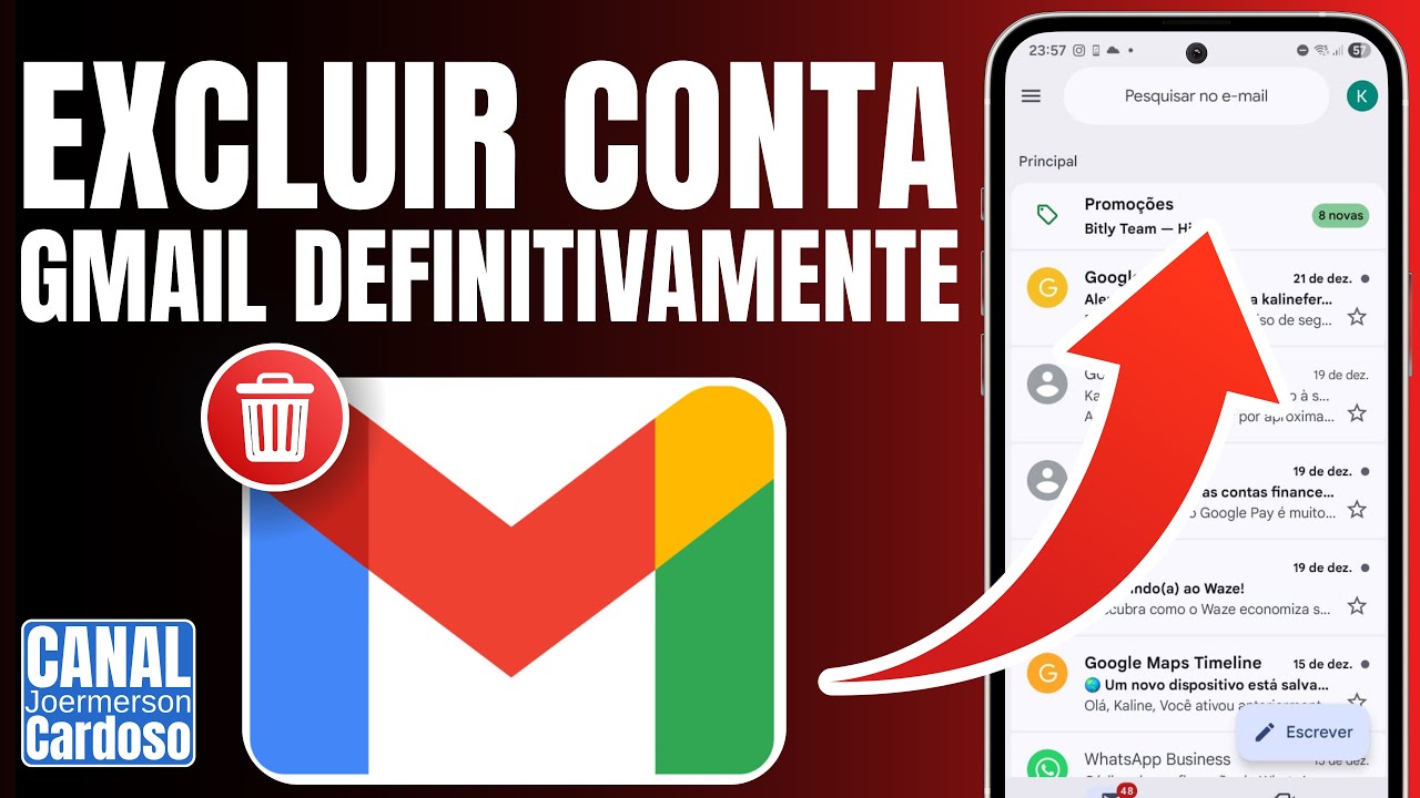 Como EXCLUIR ou REMOVER Conta do Gmail pelo Celular - Passo a Passo!