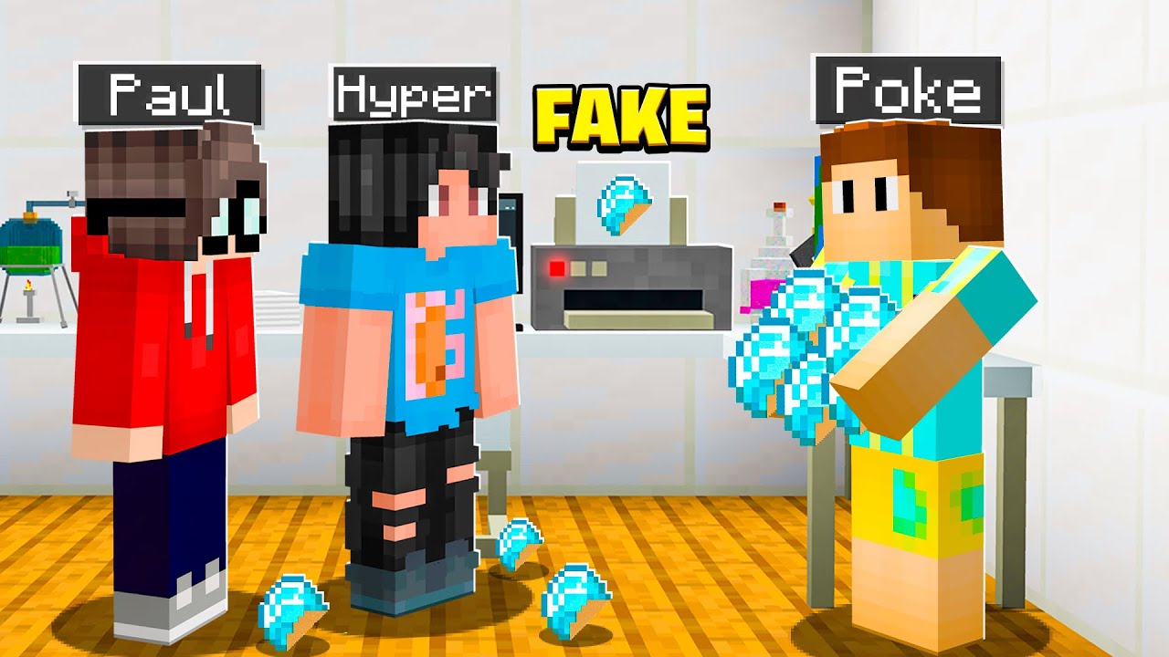 I Gave FAKE DIAMONDS To My Minecraft Friends!